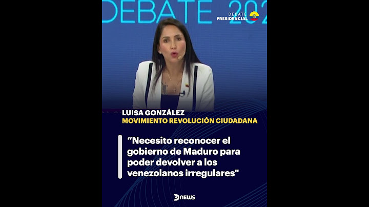 🇪🇨 DEBATE PRESIDENCIAL EN ECUADOR - QUINTO EJE: GOBERNACIÓN: 🎙️ Luisa González