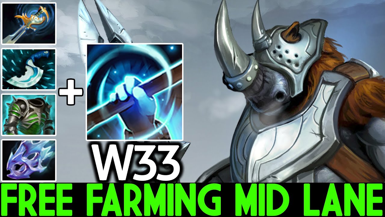 W33 [Magnus] Free Farming Mid with Echo Sabre Build Dota 2