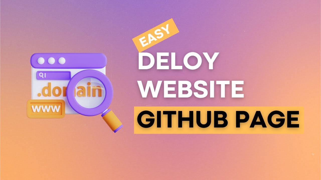How To Host A Website On Github Pages Easy YouTube