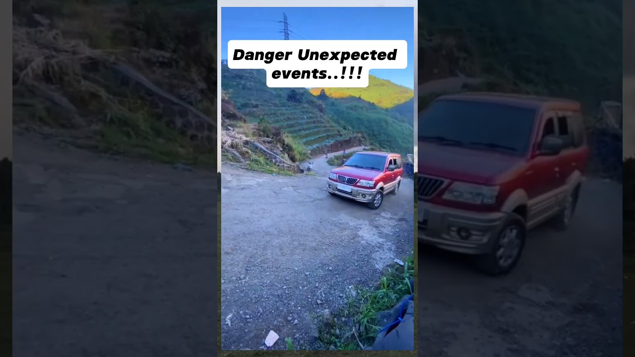 Danger of unexpected events behind this car. 