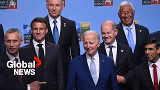 NATO summit: World leaders pose for 