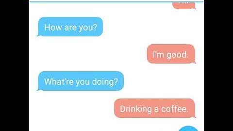 Alice talking with Bob but on Texting Story!