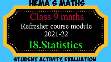 9th maths refresher course module chapter 18 statistics