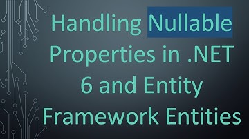 Handling Nullable Properties in .NET 6 and Entity Framework Entities