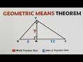 Altitude on Hypotenuse of Right Triangle - Geometric Means Theorem