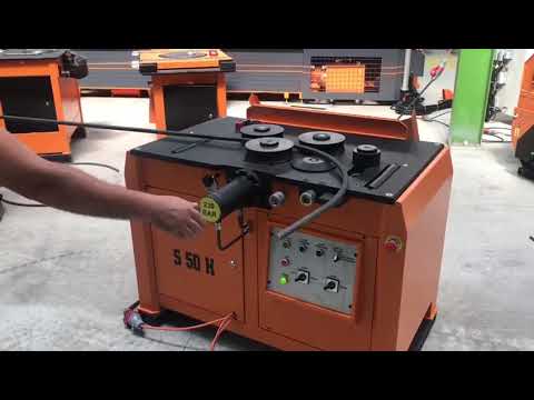 GMS programmable rebar SPIRAL BENDING MACHINE S 50 H - YouTube