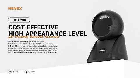 Henex HC-8288 1D 2D Desktop Handsfree Barcode Scanner Reader QR Code Scanner with Retail Supermarket