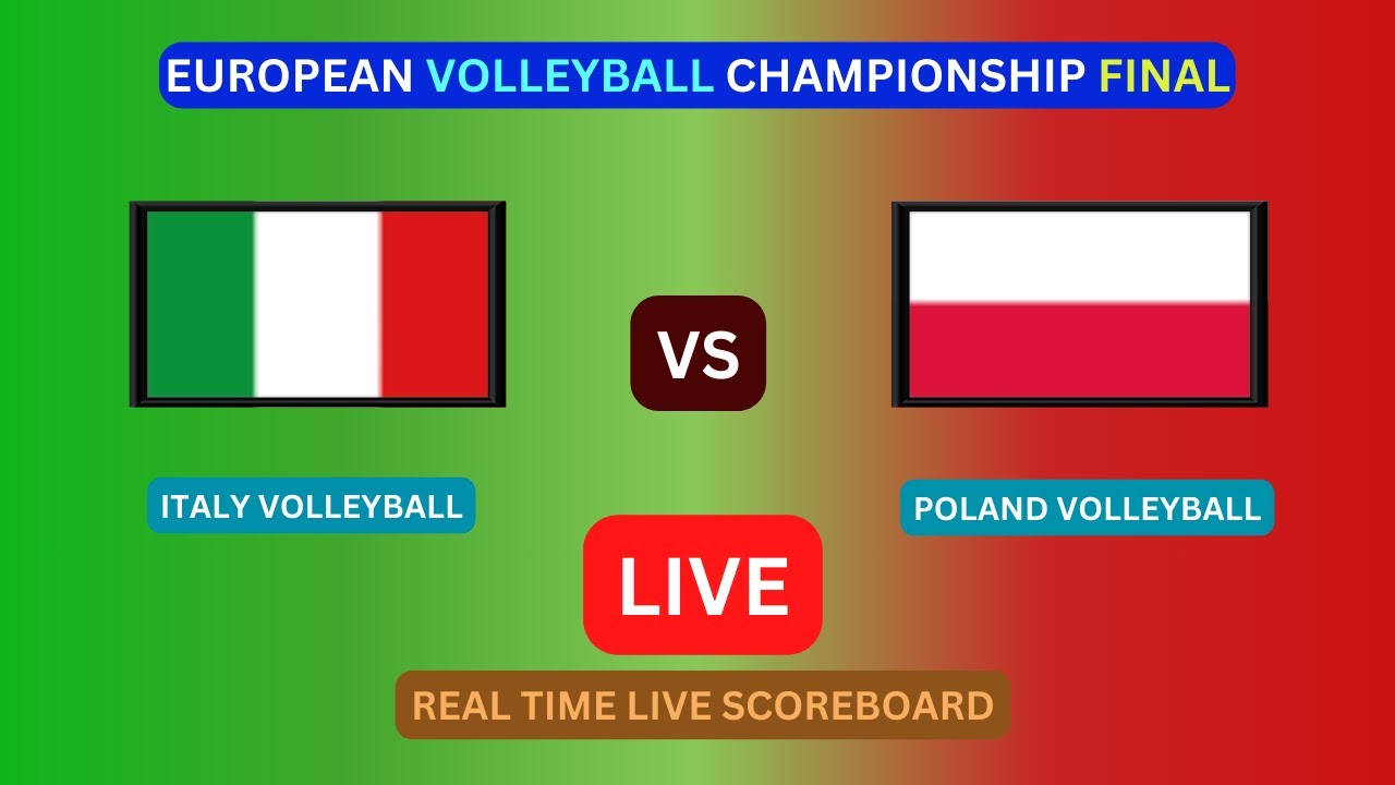 Italy Vs Poland LIVE Score UPDATE Today 2023 Mens European Volleyball Championship Final Sep 16 2023