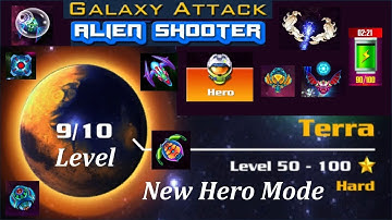 Galaxy Attack Alien Shooter | New Hero Mode | Terra Level 9 |  Tips Tricks For Game Players