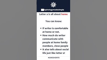 Graphology letter a | Here