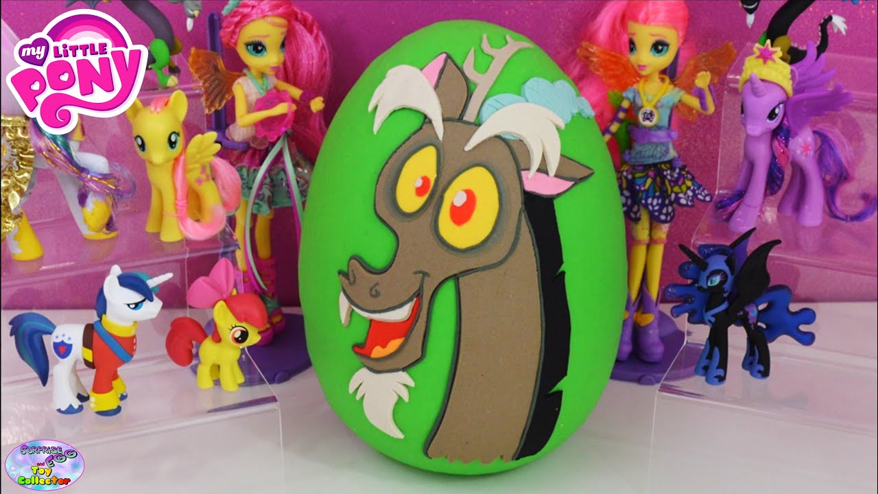 surprise egg toys My Little Pony Giant Play Doh Surprise Egg Discord MLP Adventure Time Kidrobot SETC