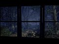 The Sound Of Rain On A Window With Thunder | Rain Sounds | Rain In The Forest At Night - 8 Hours