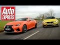 Lexus RC F vs BMW M4 super-coupe track battle