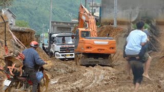 The most difficult road requires the help of an excavator/Like ok