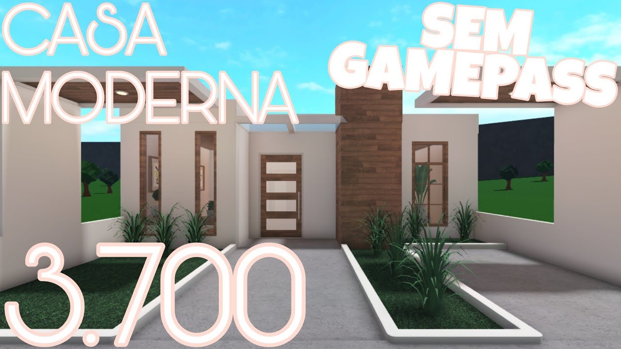 BLOXBURG - CASA MODERNA AESTHETIC SOFT CONTEMPORÂNEA *NÃO PRECISA DE  GAMEPASS* *Speedbuild* - ROBLOX 