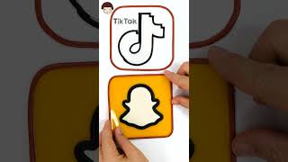Social Media Apps Jelly Painting, Tiktok, SnapChat | Creative brand logo art Ideas #Satisfying