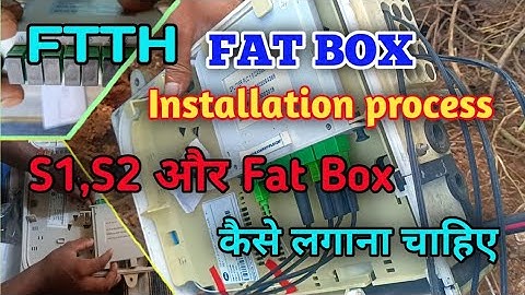 FAT BOX INSTALLATION | S1 or 2:8 splitter installation | S1 OR S2 Splitter