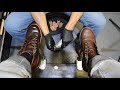 MOTOR OIL FOR YOUR BOOTS?! | ANGELO SHOE SHINE ASMR