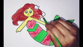 How to draw cute and easy Mermaid | Easy Drawing, Painting and Coloring for Kids & Toddlers by Cho Cho Tv Star 193 views 10 days ago 5 minutes, 6 seconds