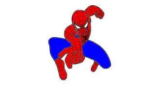 cartoon sketch of spider man