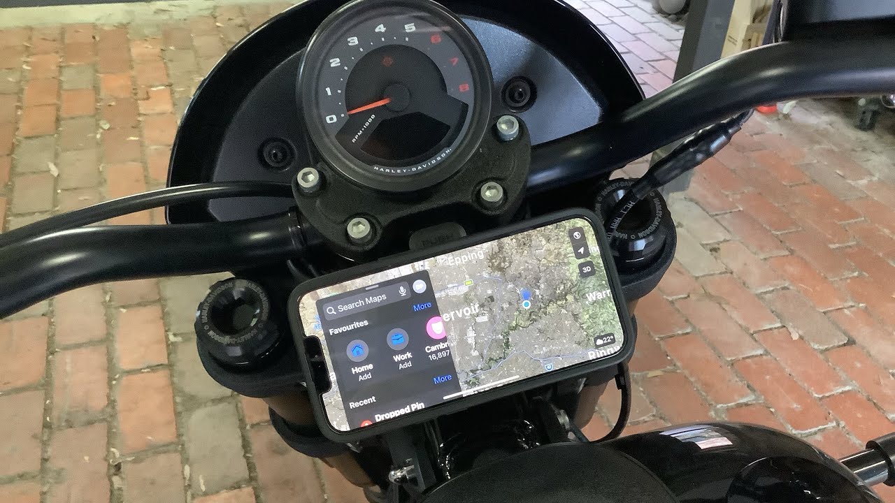 Quad Lock fit to riser bar on Harley Davidson Lowrider S - YouTube