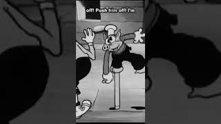 Clip Popeye the Sailor Warner Archive Fish just got pushed off a cliff 😱