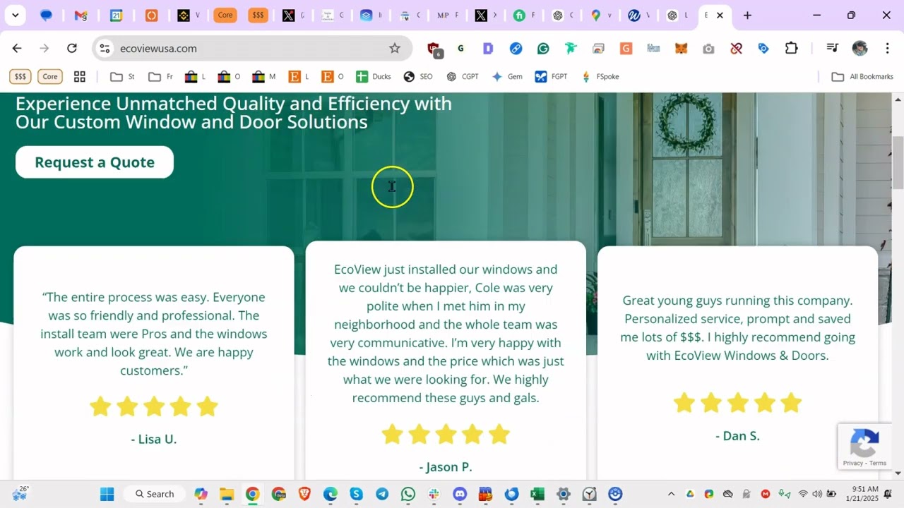 Door and Window Installation Company Local SEO Audit Video Results - SEO Strategy