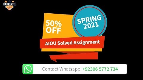 AIOU Solved Assignment | Spring 2021