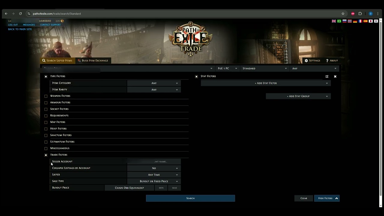 how to copy trade item link in poe 1