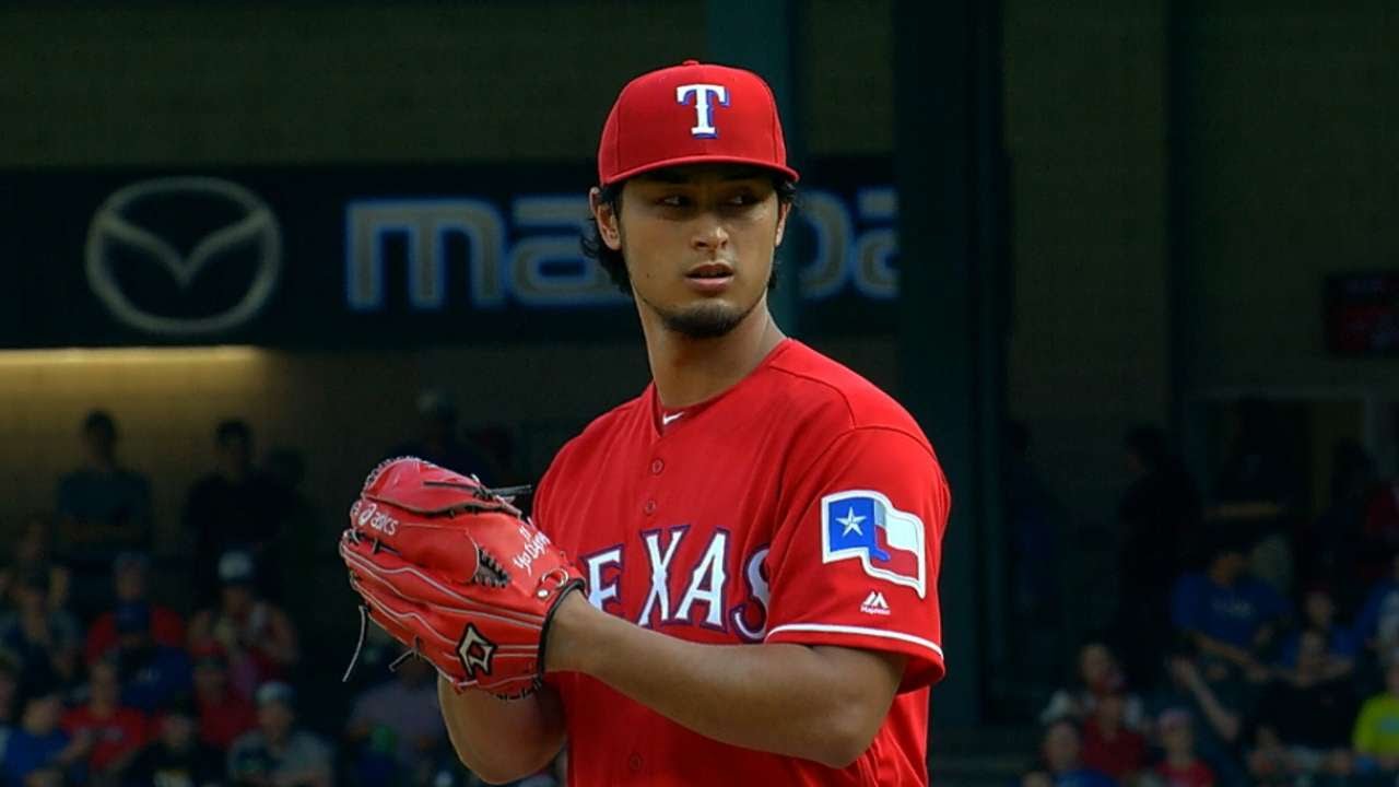 PIT@TEX: Darvish fans seven in his first start back