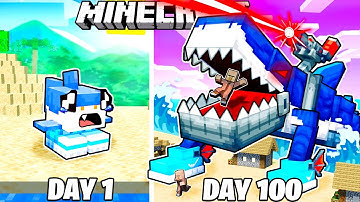 I Survived 100 Days as TRALALERO TRALALA in Minecaft!