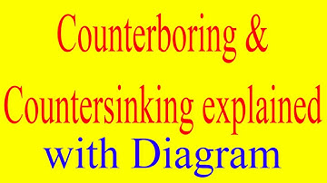 counterboring and countersinking explained with diagram | counterboring  vs countersinking explained