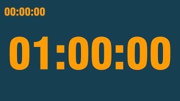 1 hour timer (with end alarm, time elapsed and progress bar)