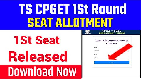 TS CPGET First Phase Allotment 2023 | How To Check TS CPGET First Phase Allotment 2023