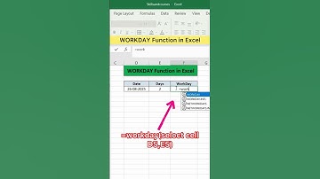 WORKDAY Function in Excel | Advanced Excel Formula #excel #exceltutorial #exceltips