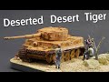 Tiger 1 tank abandoned in the desert airfix tiger 1 scale model kit diorama  build  review