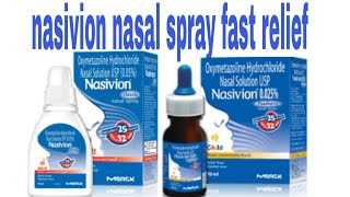 Nasivion Nasal Spray Fast Relief Block Nose In 25Second