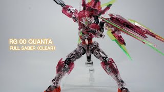 [GBC] RG 00 Quanta Full saber (Tran’s-Am clear) build + inner frame paint