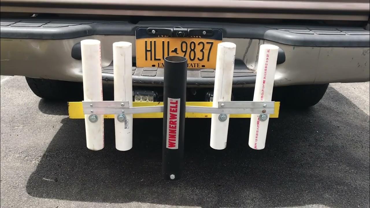 DIY custom Truck Trailer Hitch fishing rod holder YouTube