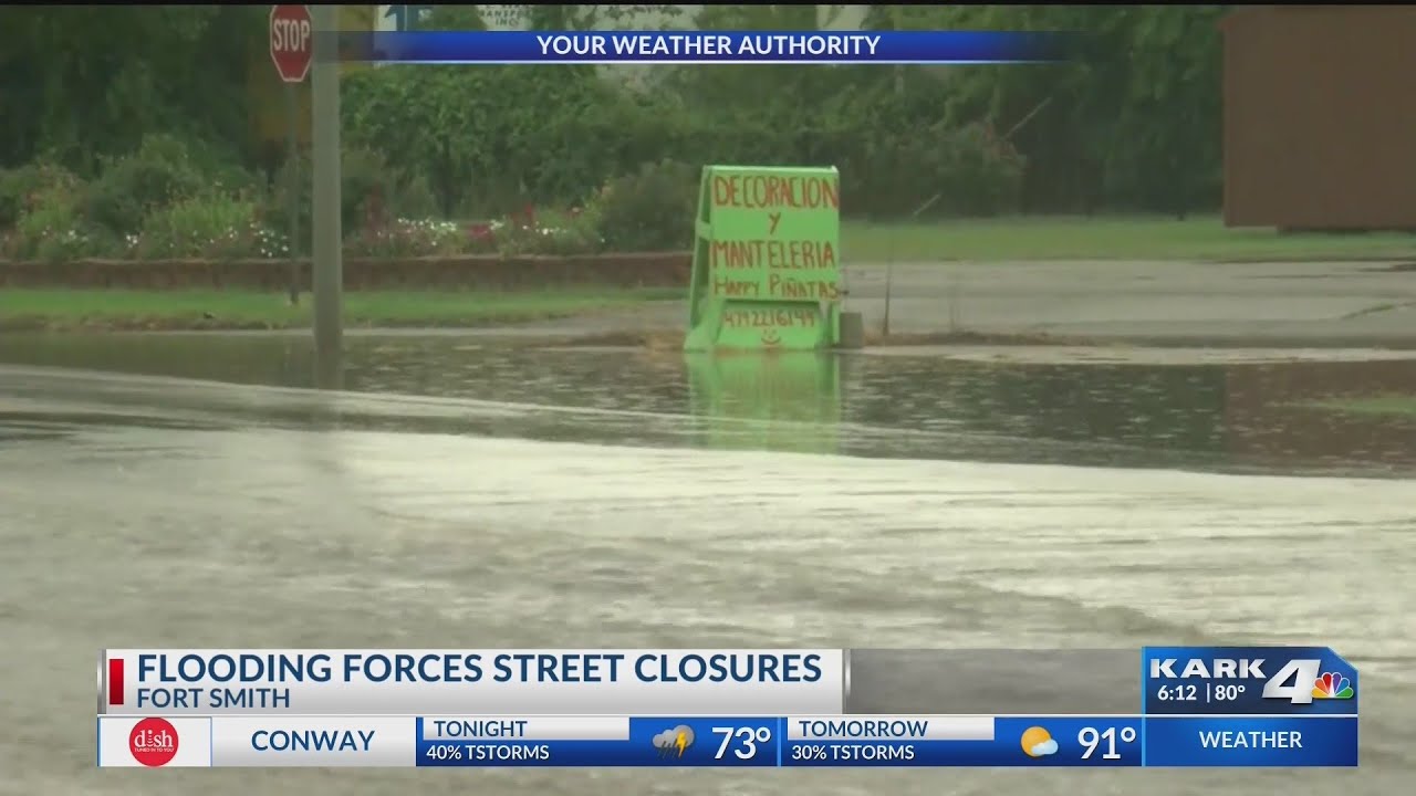 Flooding Forces Street Closures in Fort Smith - YouTube