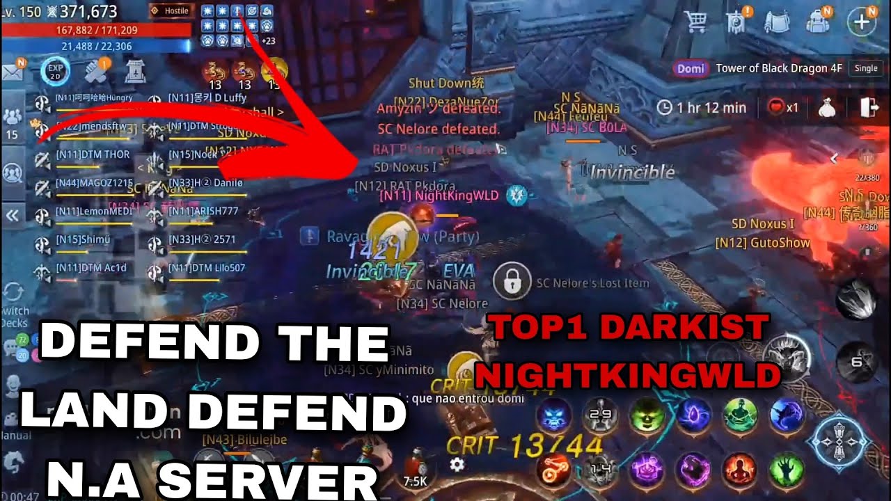 Mir4 DEFEND THE LAND DEFEND N.A SERVER TOP 1 DARKIST NIGHTKINGWLD HIGHLIGHTS 