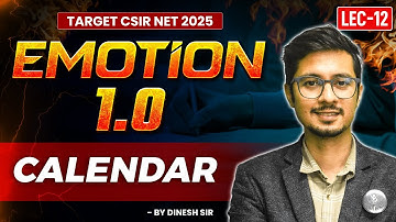 CSIR NET General Aptitude Calendar 2025 | Most Important Questions | Emotion 1.0 | Lec- 12 | IFAS
