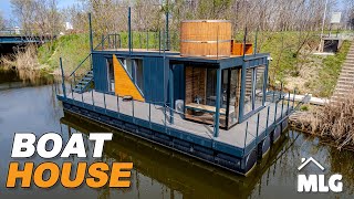 Building MLG Lux HOUSE BOAT Shipping Container Step by step DIY - TimeLapse #diy #containerhouses