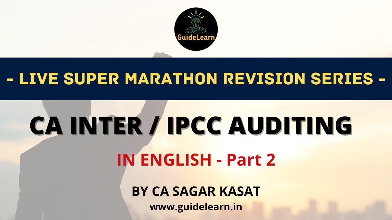 Audit Super Marathon in English - Part 2 | CA Inter & IPCC | Target 80 ...