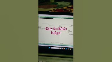 How to delete ledger in tally erp9