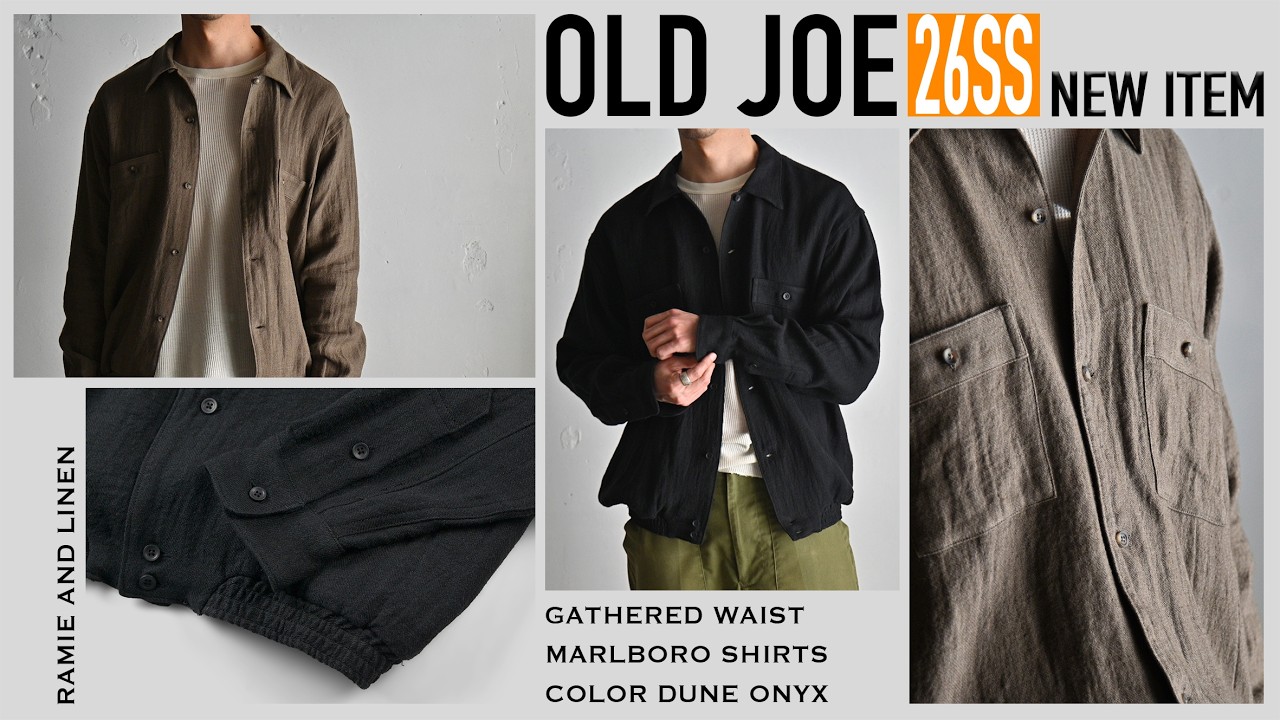 OLD JOE｜GATHERED WAIST MARLBORO SHIRTS- STOTELA clothing store