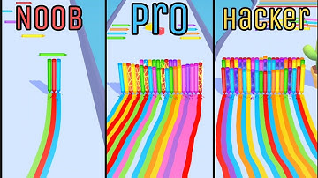 Noob Vs Pro Vs Hacker Pencil Rush 3D Full Gameplay android games
