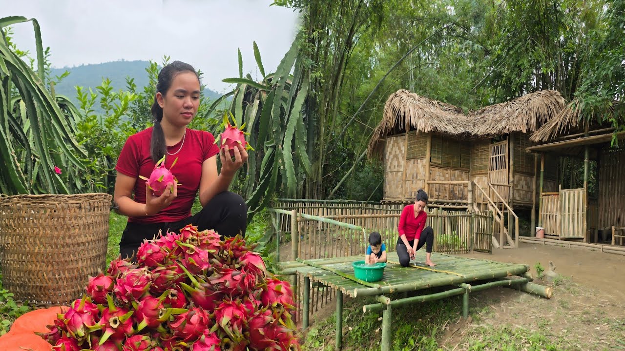 Full video: 510 days of Little Anh completing the auxiliary constructions and going to the market.
