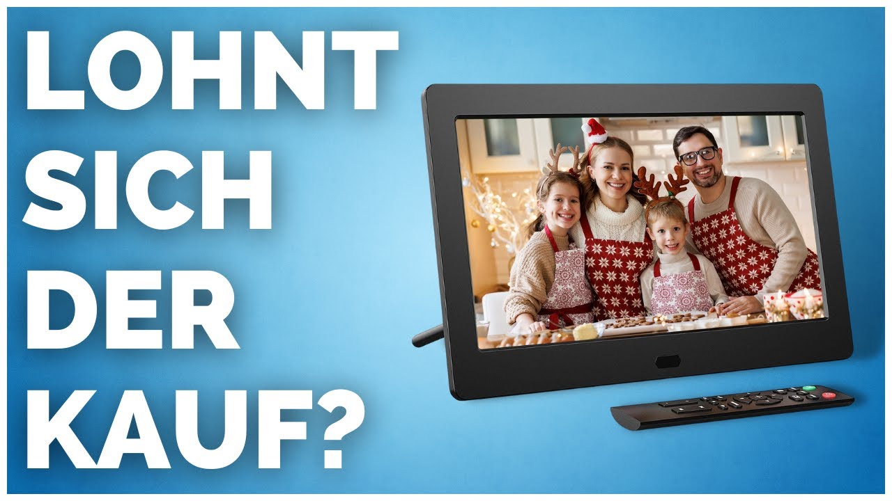 FamBrow Digitaler Bilderrahmen 8 Zoll – WLAN, HD IPS Touchscreen, 32GB Speicher, Per App/Email Bespielbar