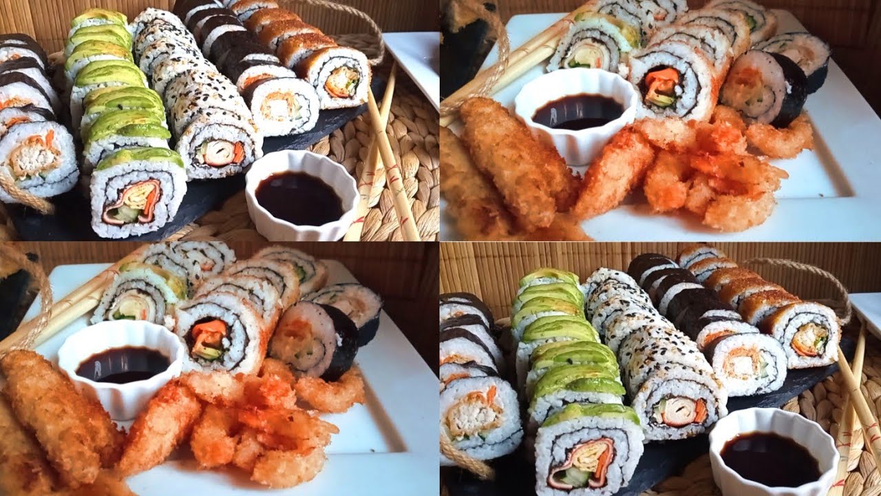 من اليوم حضريه بكل ثقة👌🍣تشكيلة من السوشي باسهل الطرق وارخص من أنك تشريه وبكمية كبيرة